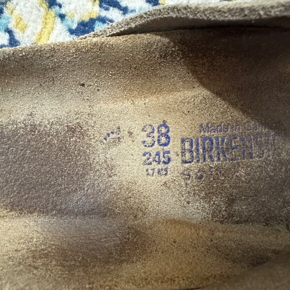 Birkenstock Arizona Sandals Womens Size 38 US 7 Leather Double Buckle Hippie - Picture 7 of 8